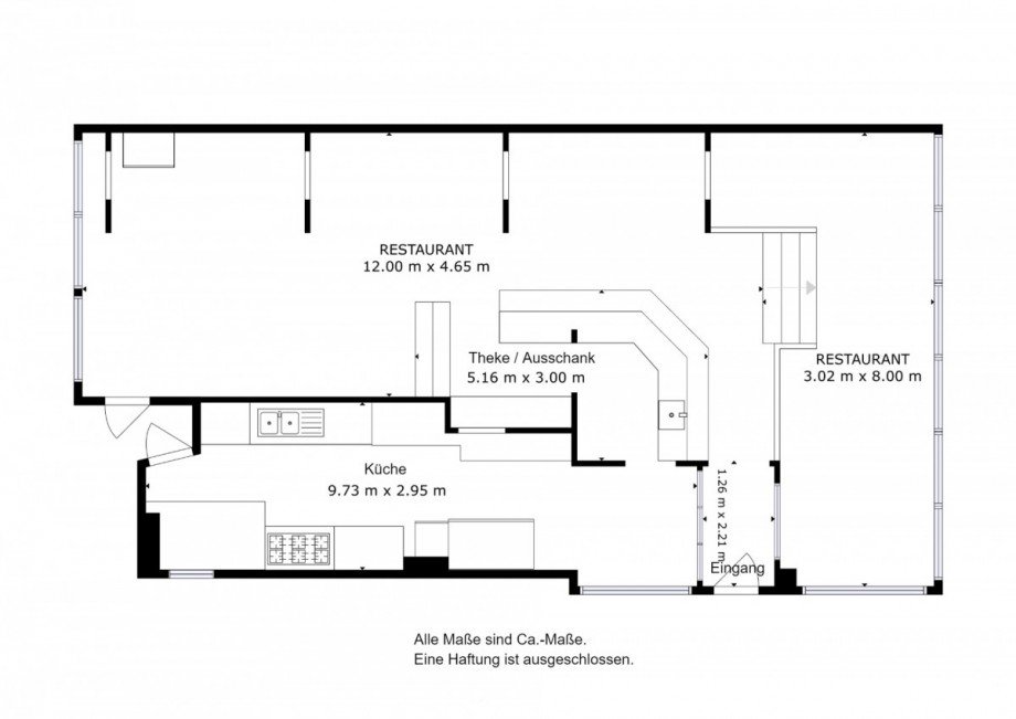 Grundriss Gastronomie Bochum