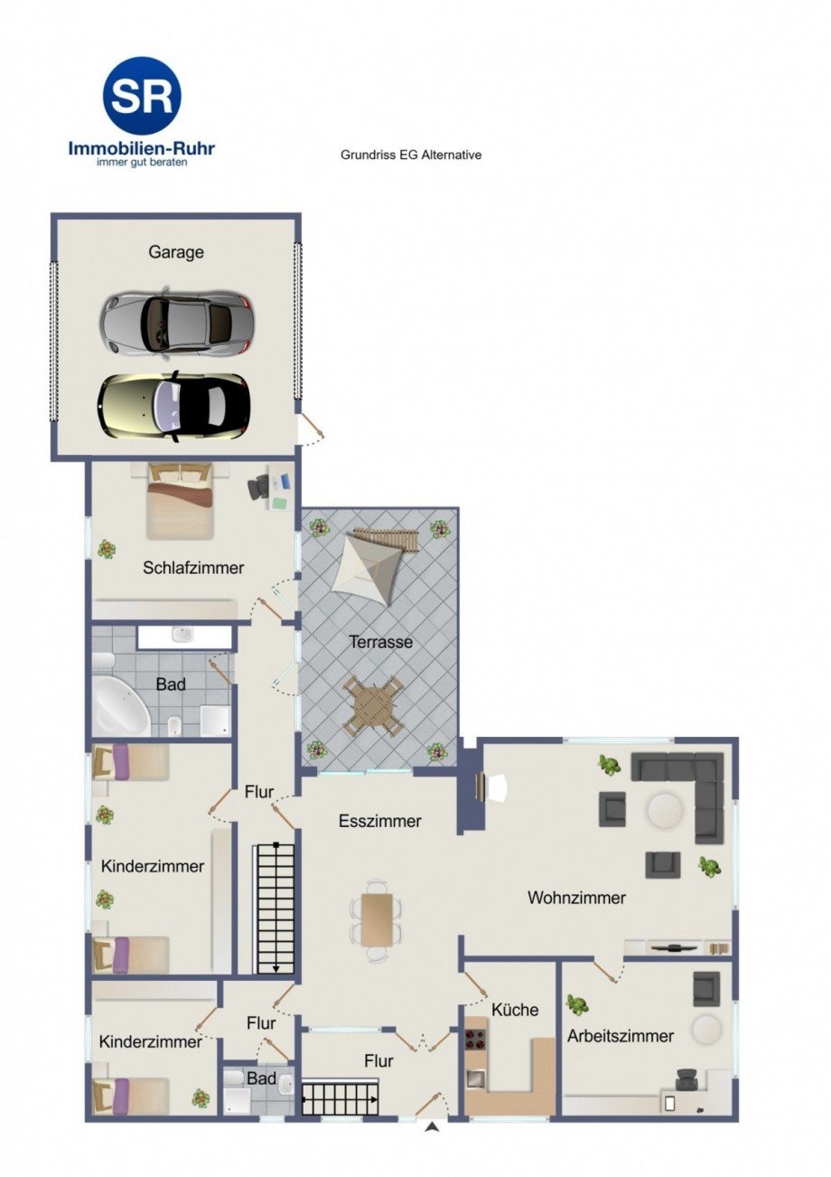 Grundriss EG Alternativ Einfamilienhaus Bochum