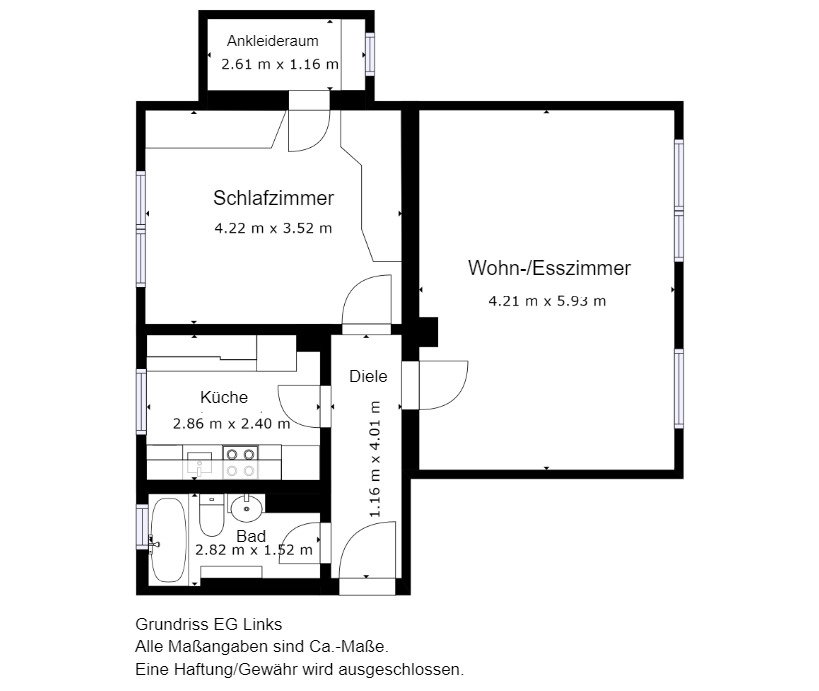 EG links Mehrfamilienhaus Herne