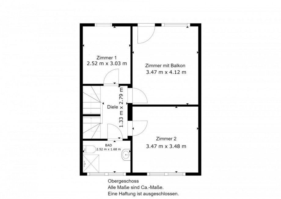 Obergeschoss Reihenmittelhaus Bochum / Eppendorf
