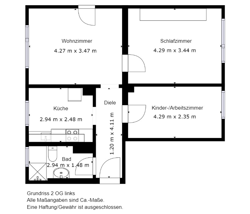 2 OG links Mehrfamilienhaus Herne