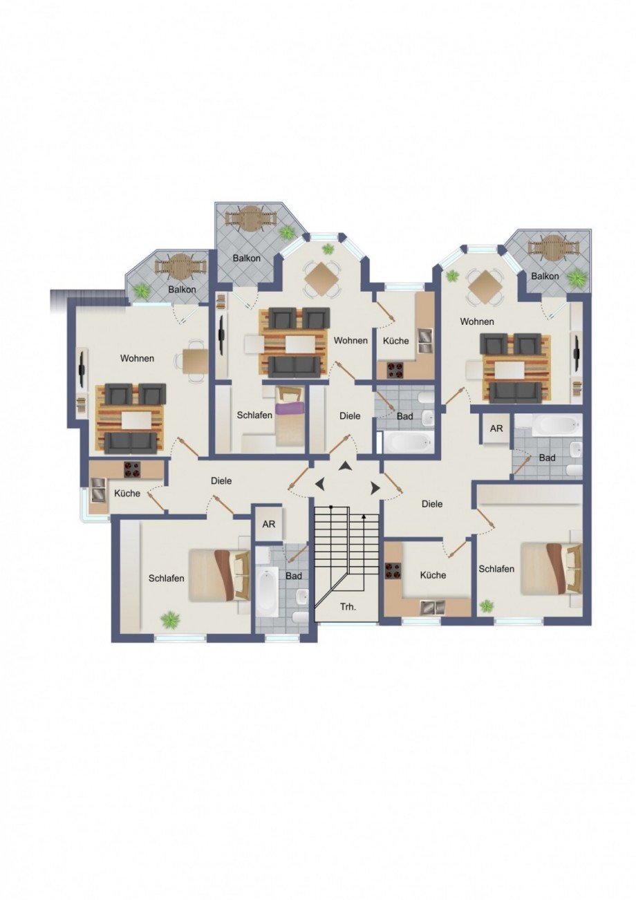 Haus Nr. 33 2. Obergeschoss Mehrfamilienhaus Recklinghausen