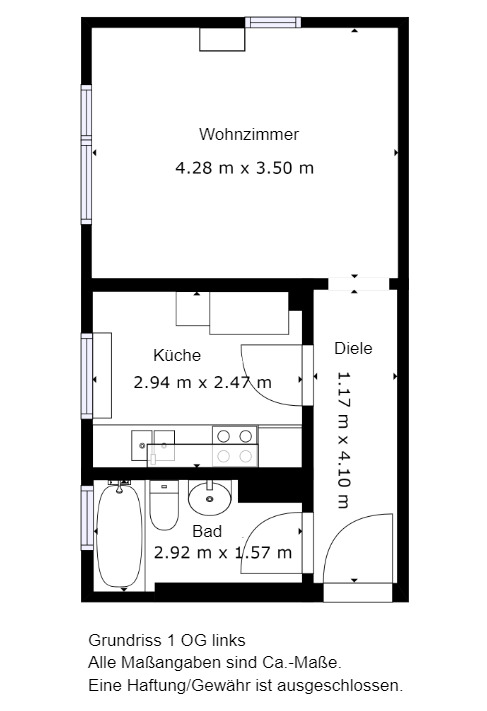 1 OG links Mehrfamilienhaus Herne