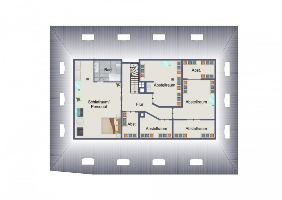 Altbau obere DG Hotels Bochum