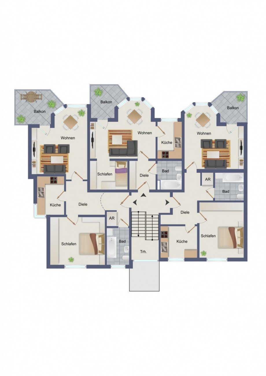 Haus Nr. 33 1. Obergeschoss Mehrfamilienhaus Recklinghausen