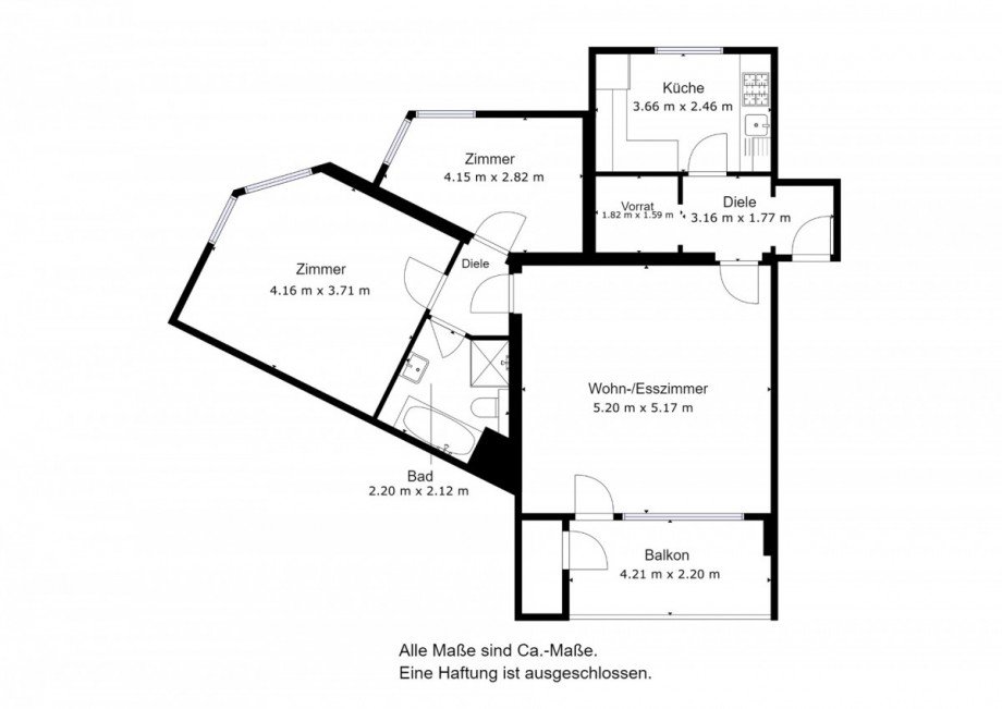 Grundriss Etagenwohnung Hattingen