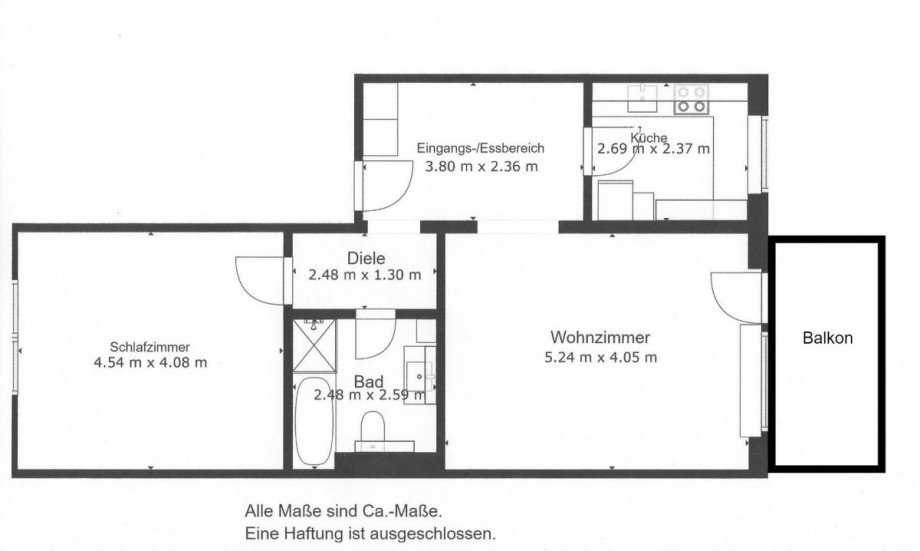 Grundriss Wohnung. Etagenwohnung Herne