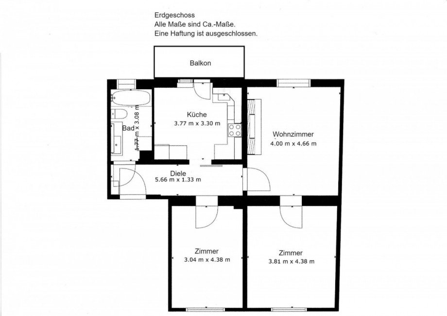 Grundriss EG Mehrfamilienhaus Bochum