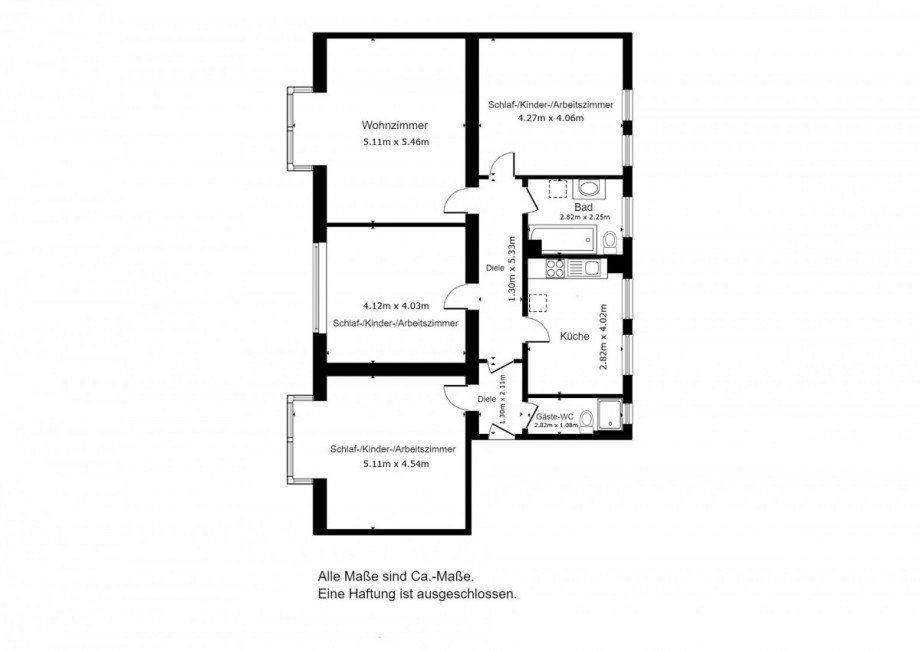 Grundriss Etagenwohnung Bochum