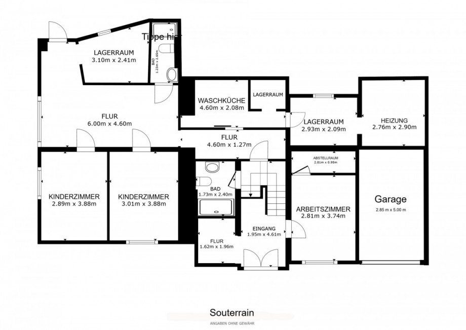 Souterrain Doppelhaush�lfte Bochum / Eppendorf