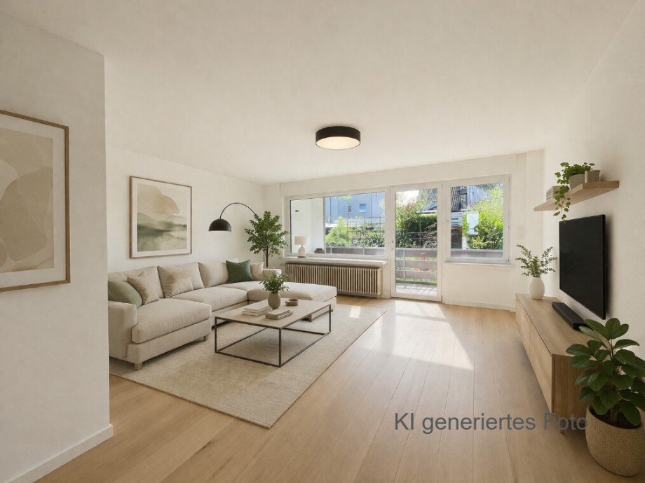 Wohnzimmer renoviert Etagenwohnung Bochum / H�ntrop