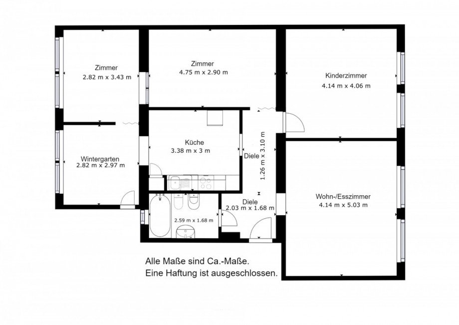 Grundriss Etagenwohnung Bochum
