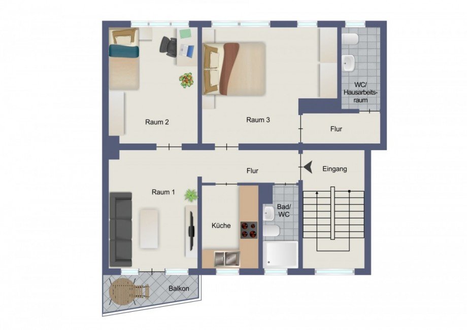 Wohnung_1_OG Mehrfamilienhaus Bochum