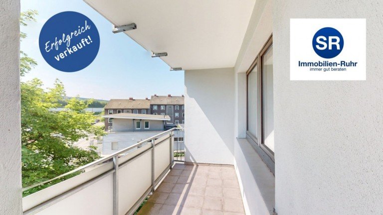 Loggia Bochum Etagenwohnung 2,5 Raumwohnung in Bochum-Wattenscheid, leerstehend zu verkaufen