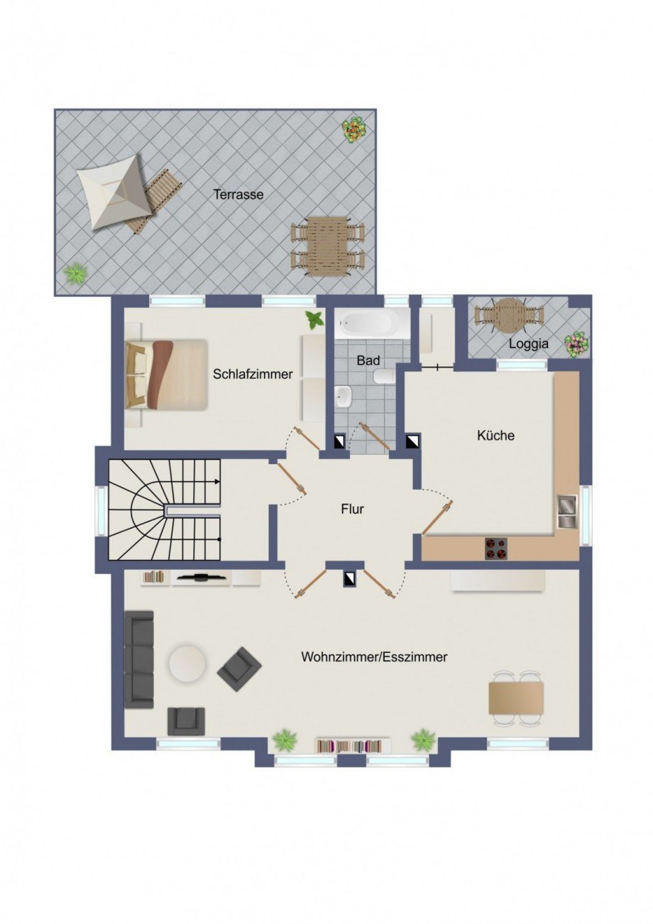 Grundriss Etagenwohnung Bochum