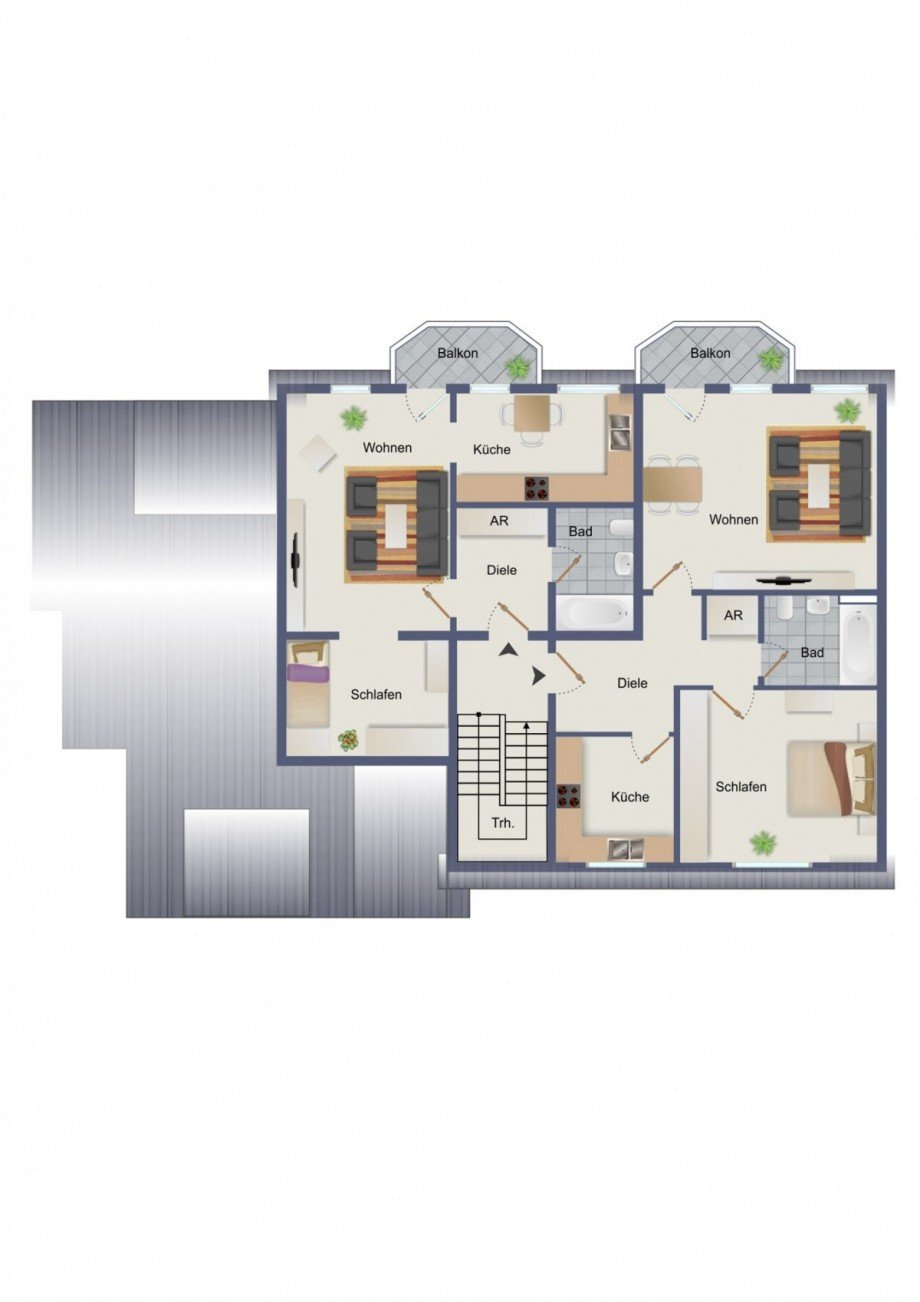 Haus Nr. 33 Dachgeschoss Mehrfamilienhaus Recklinghausen
