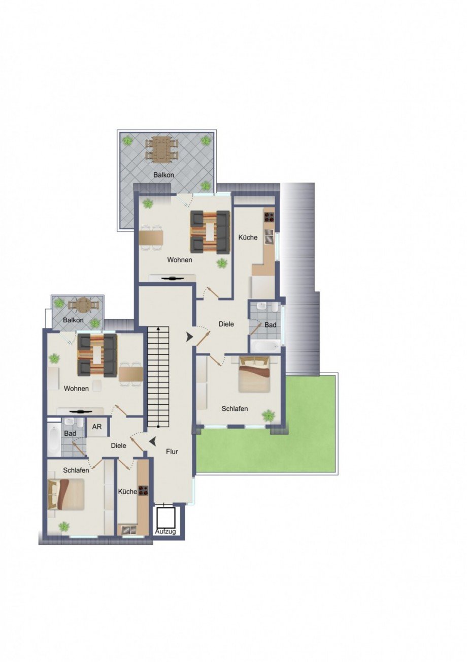 Haus Nr. 33 A Dachgeschoss Mehrfamilienhaus Recklinghausen