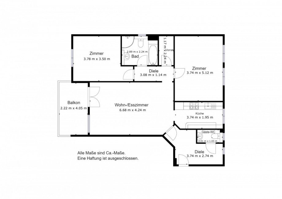 Grundriss Etagenwohnung Bochum