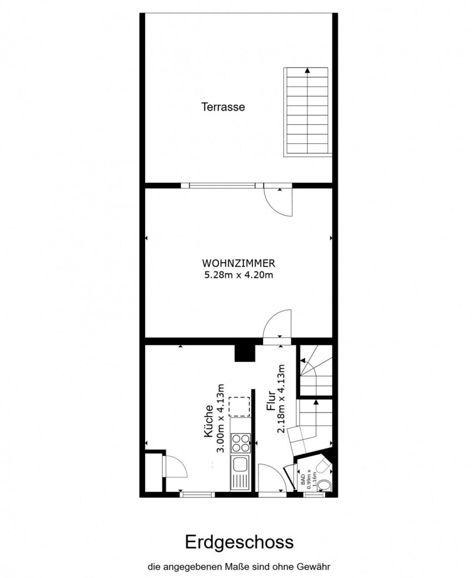 Grundriss Erdgeschoss Reihenhaus M�lheim an der Ruhr / Hei�en