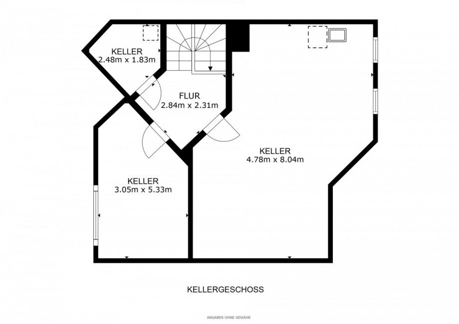 Kellergeschoss Doppelhaush�lfte Bochum