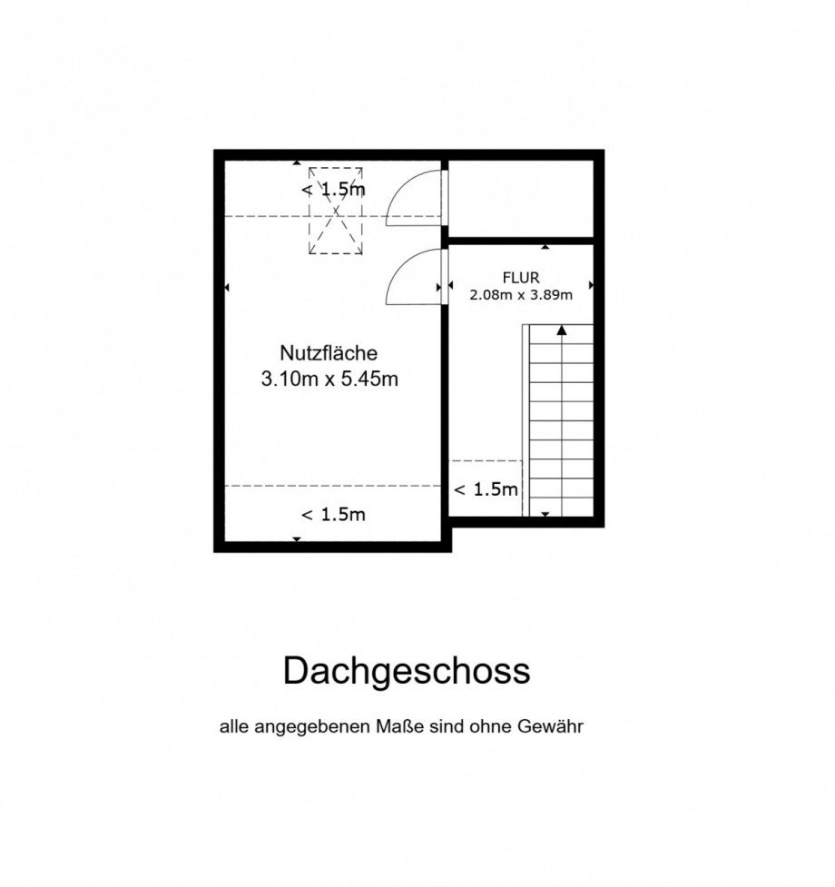 Grundriss Dachgeschoss Reihenhaus M�lheim an der Ruhr / Hei�en